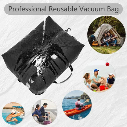 Bolsa Plastica Compresion Al Vacio Para Viajes No Necesita Bomba 38x28CM