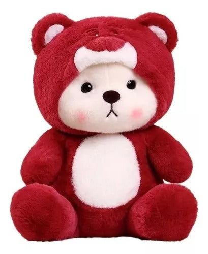 Peluche oso con disfraz de Stich y Lotso con capucha extraíble