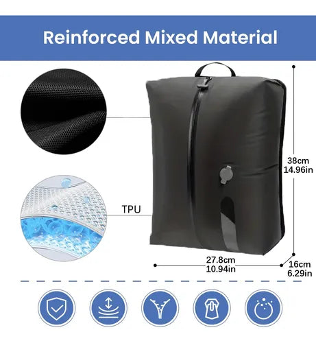 Bolsa Plastica Compresion Al Vacio Para Viajes No Necesita Bomba 38x28CM