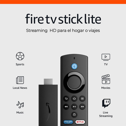 Fire Tv Stick LITE con el asistente Alexa integrada