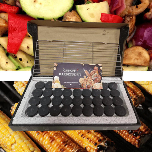 Parrilla Desechable Portatil De Barbacoa 42x22cm Carbon 36 pcs