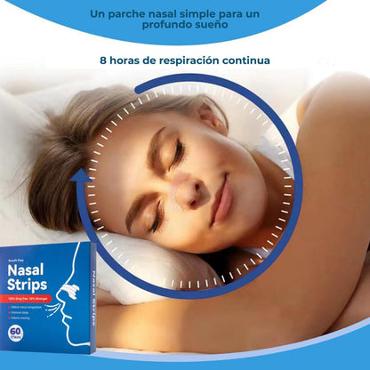 Tiras Nasales Antirronquidos Respiración Libre y Sueño Profundo 30 pcs
