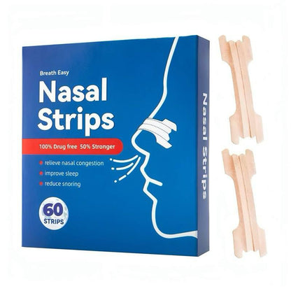 Tiras Nasales Antirronquidos Respiración Libre y Sueño Profundo 30 pcs