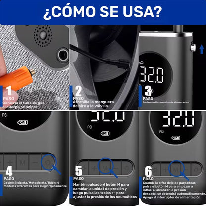 Mini Compresor Digital Bomba de Aire Portátil de 50W