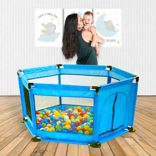 Corral Cuadrado Para Niños Con Pelota 60x15x24cm