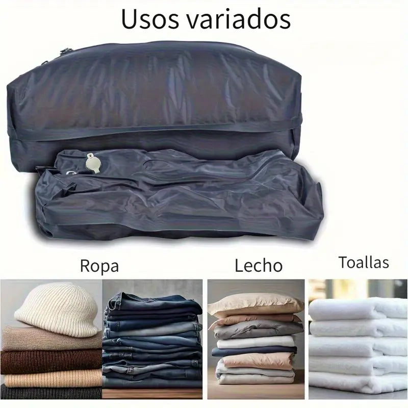Bolsa Plastica Compresion Al Vacio Para Viajes No Necesita Bomba 38x28CM
