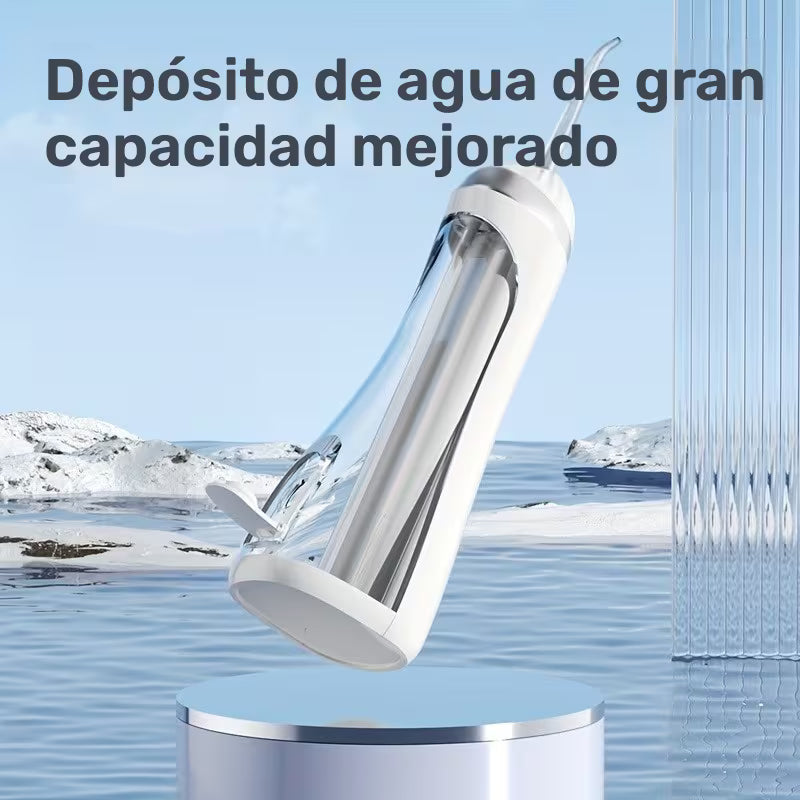 Irrigador Bucal Portátil A16 Ultra Potente 200ml y 4 Boquillas Profesionales
