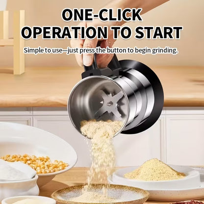 Molino Eléctrico Triturador de Café, Granos y Especias en Acero Inoxidable