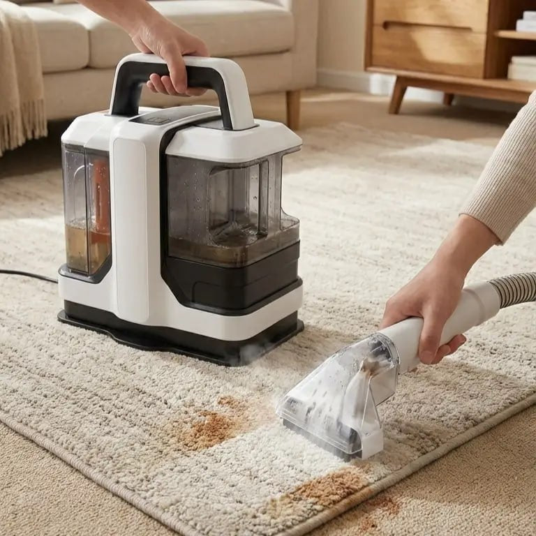Máquina de Limpieza en Seco y Húmedo 750W con Succión Fuerte para Muebles