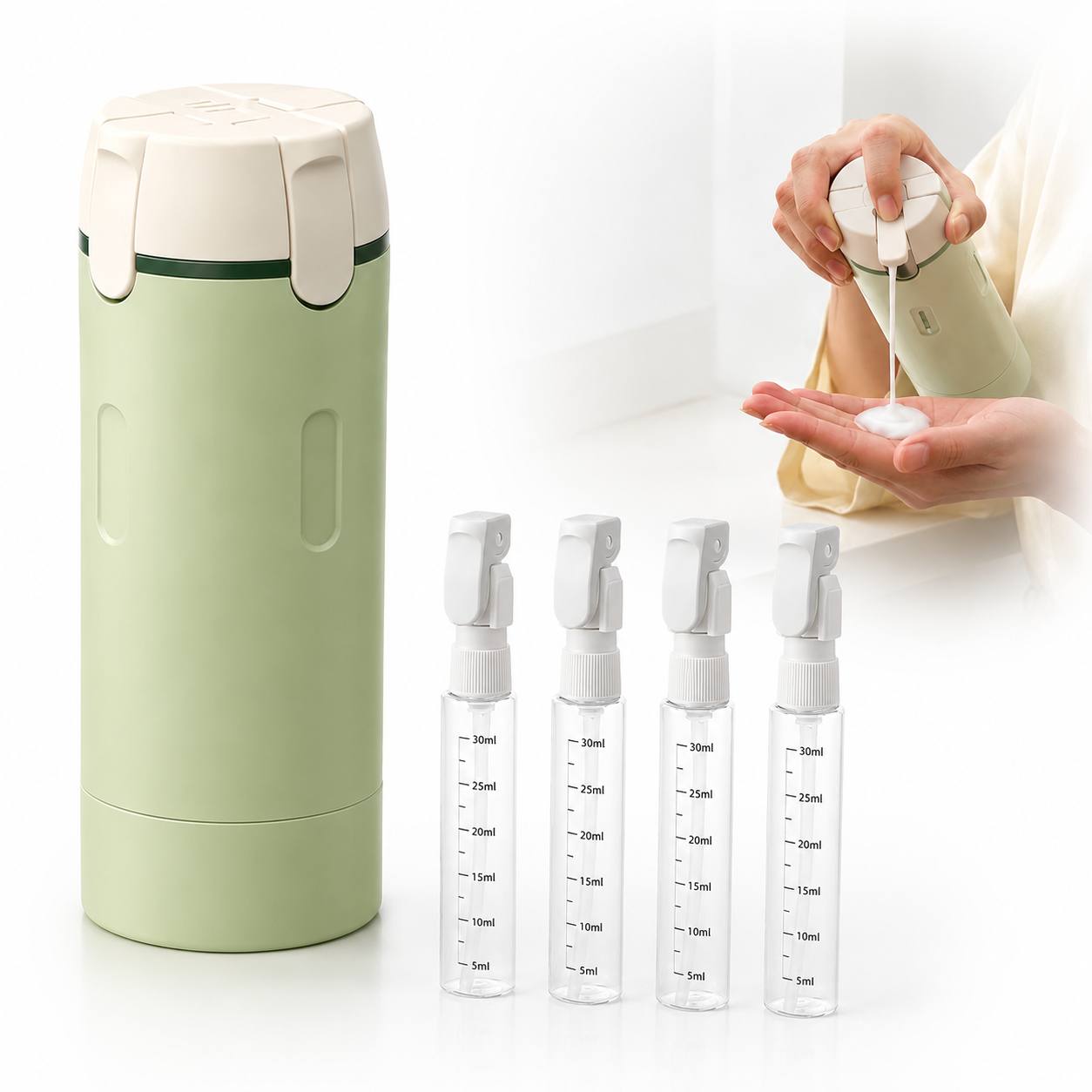 Dispensador de Viaje 4 en 1 Botella Organizadora 30ml