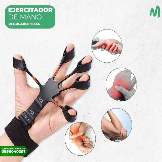 Ejercitador de mano regulable 9.5kg/21lb gripster fortalecedor de dedos silicona