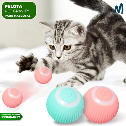 Juguete para gatos inteligente redonda pelota pet gravity silicona recargable