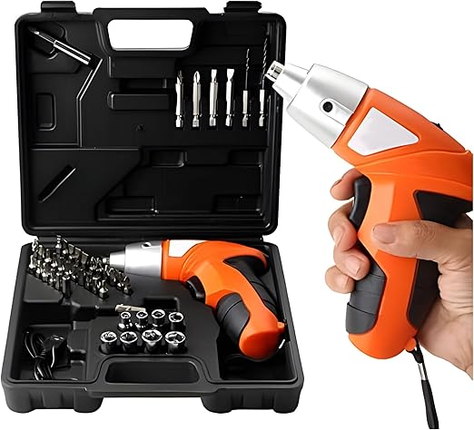 Destornillador Inalámbrico Tuoye Kit de 45 Piezas con Estuche