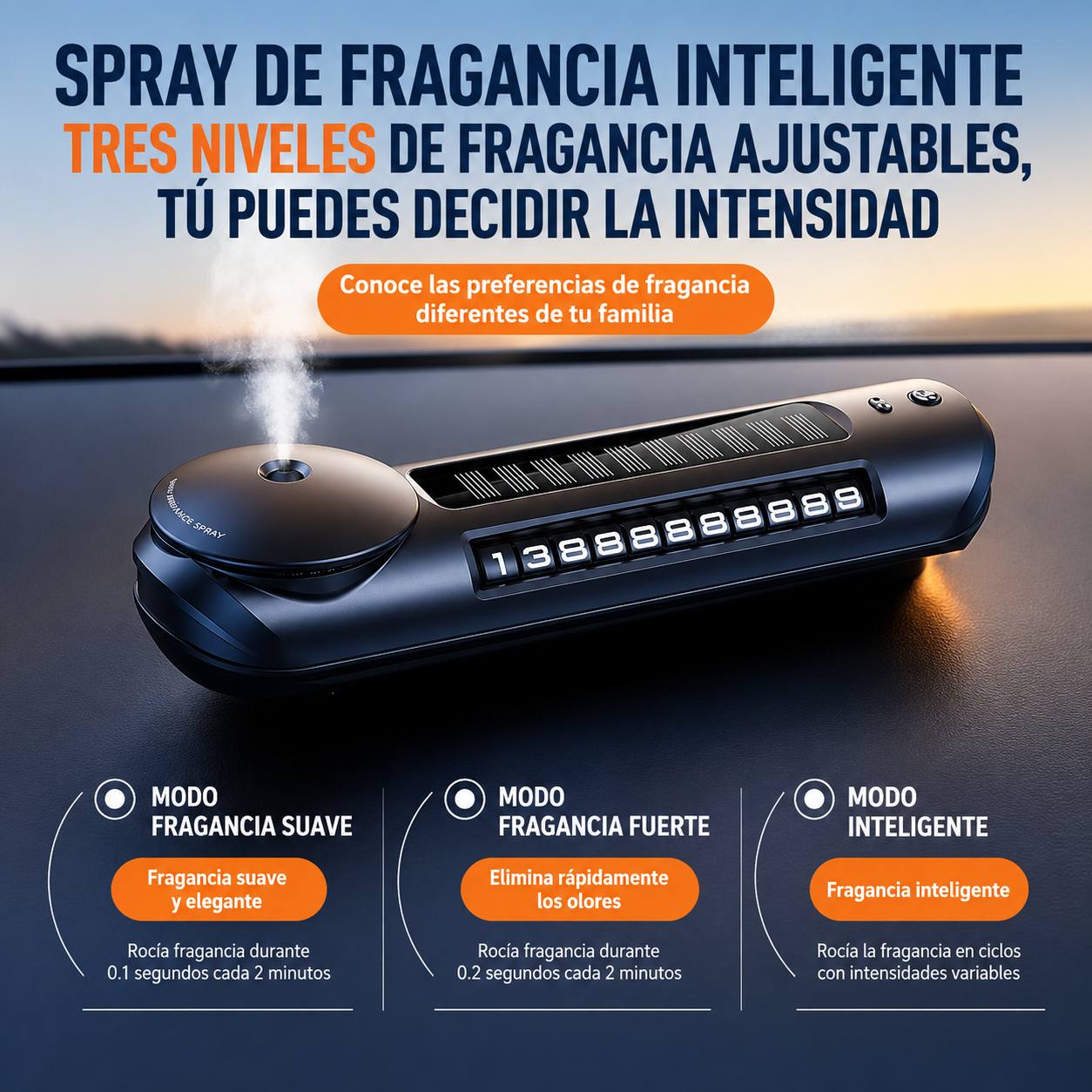 Difusor Solar con Luz Rítmica RGB y Sensor de Vibración