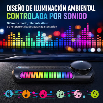Difusor Solar con Luz Rítmica RGB y Sensor de Vibración