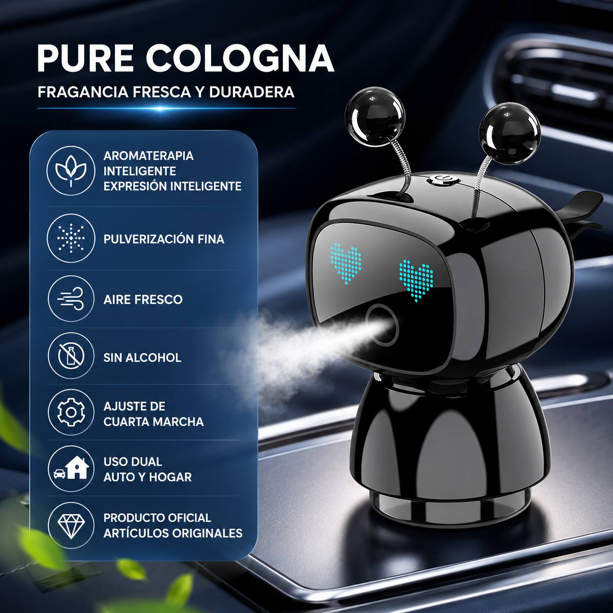 Difusor Robot Inteligente para Carro con Sensor de Vibración Inteligente