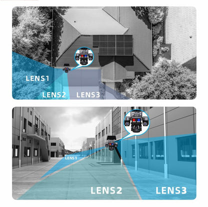 Cámara QL23 Triple Lente Solar, Sirena y Alarma