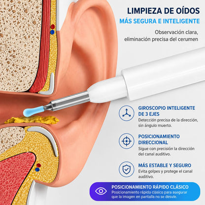 Limpiador de Oidos Removedor de Cera con Mini Cámara Wi-Fi