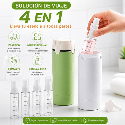 Dispensador de Viaje 4 en 1 Botella Organizadora 30ml