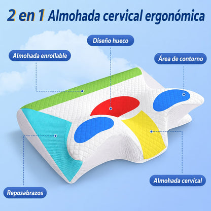 Almohada Ortopédica de Mariposa en Espuma de Memoria (Memory Foam)