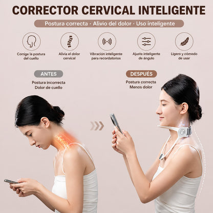 Soporte Corrector de Postura de Cuello Ajustable Alivio del Dolor Cervical