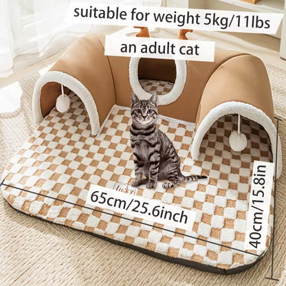 Casa Túnel de Gatos Afelpada 65x45cm