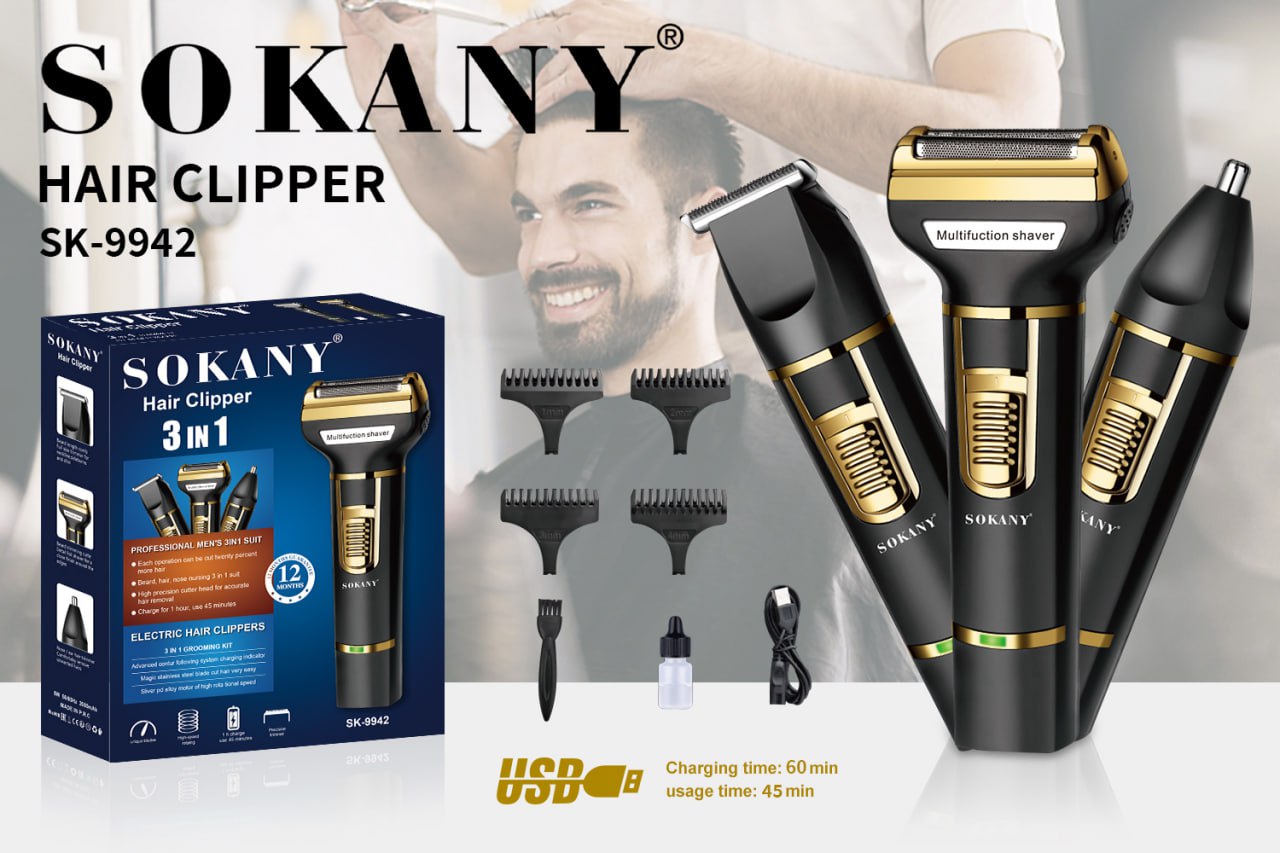 Rasuradora 3en1 Sokany SK-9942