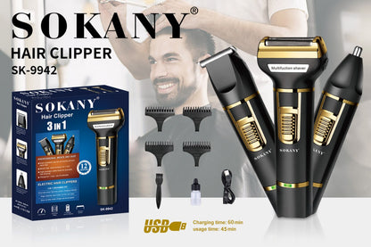 Rasuradora 3en1 Sokany SK-9942