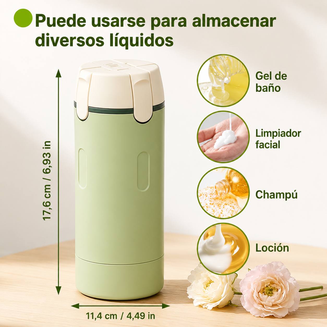 Dispensador de Viaje 4 en 1 Botella Organizadora 30ml