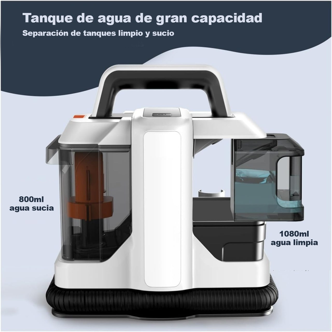 Máquina de Limpieza en Seco y Húmedo 750W con Succión Fuerte para Muebles