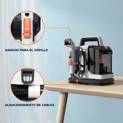 Máquina de Limpieza en Seco y Húmedo 750W con Succión Fuerte para Muebles