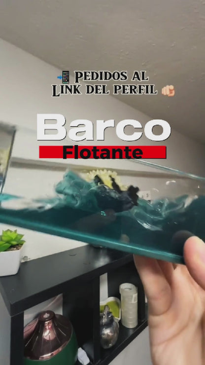 Barco Fantasma Perla Negra Flotante Cubierta de Acrílico