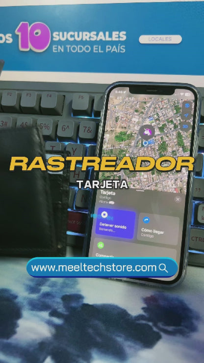 Rastreador tarjeta con carga inalámbrica compatible con Find My de Apple