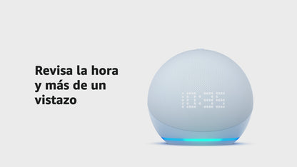 Parlante Alexa Echo Dot (5th Gen)Amazon, Reloj LED y Sonido Nítido