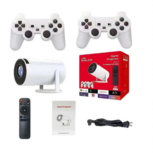 Proyector Wifi Ultra HD 2 En 1 Con Juegos Y Controles