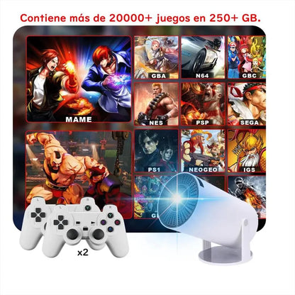 Proyector Wifi Ultra HD 2 En 1 Con Juegos Y Controles
