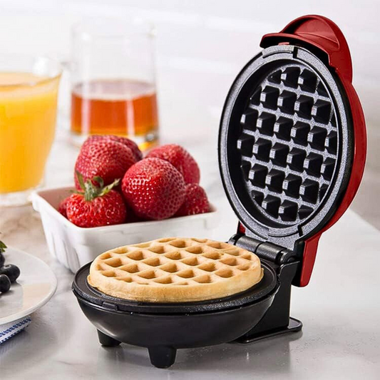 Mini máquina de wafles redonda clásica 4 pulgadas pancakes tostadora