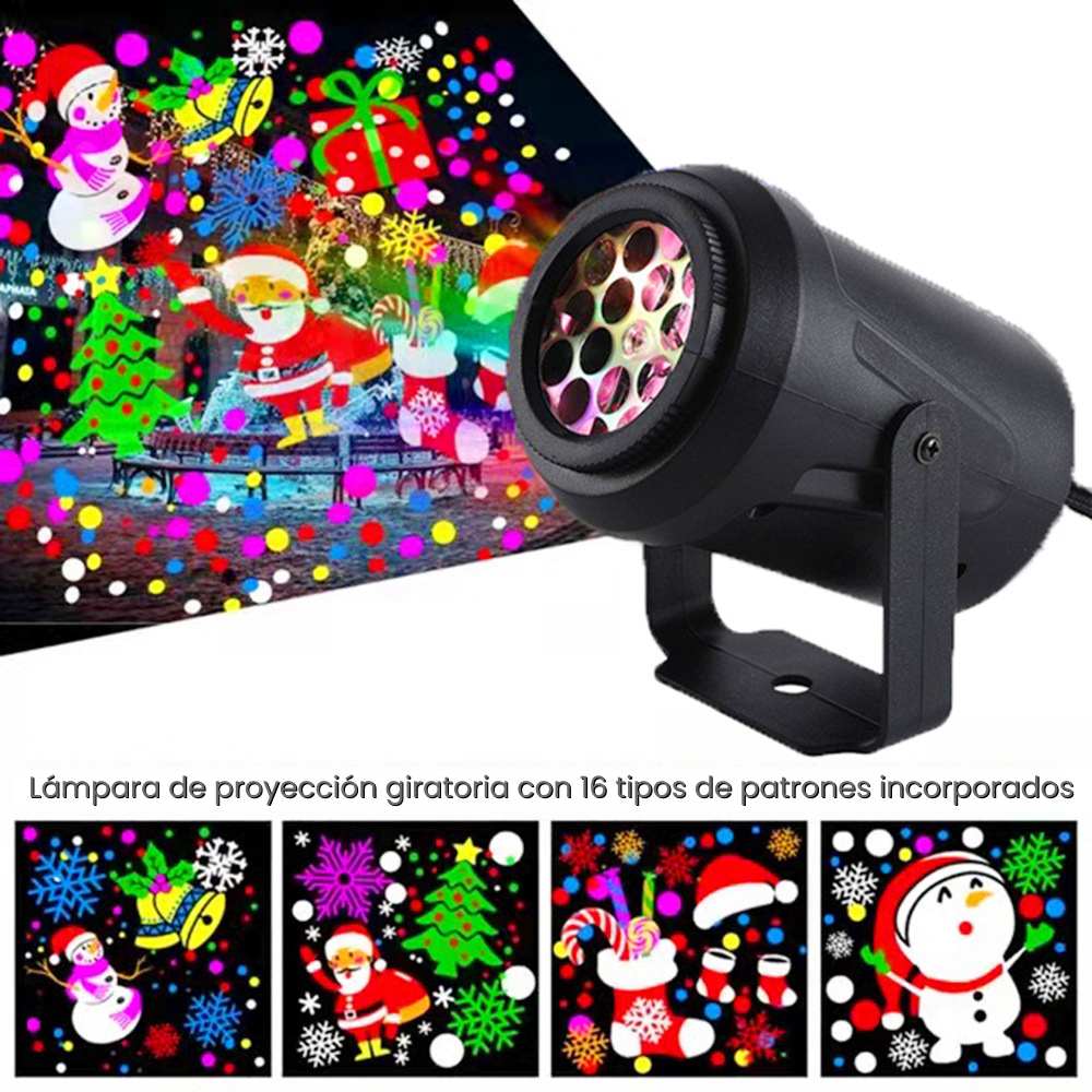 Proyector led de navidad figuras lámpara de noche patrones navideños
