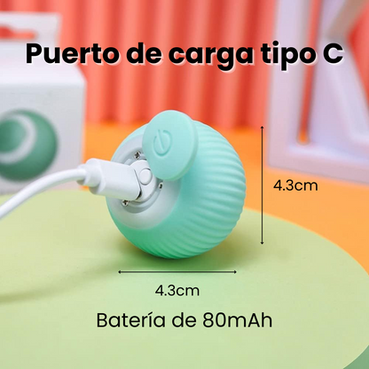 Juguete para gatos inteligente redonda pelota pet gravity silicona recargable