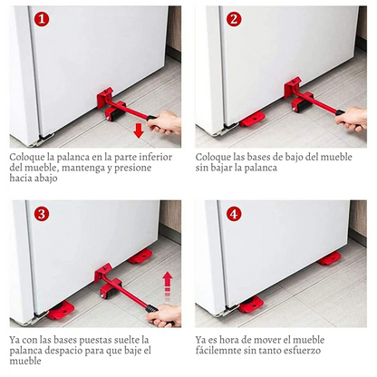 Ruedas levanta muebles umzugshelfer 150kg rodamiento de carga