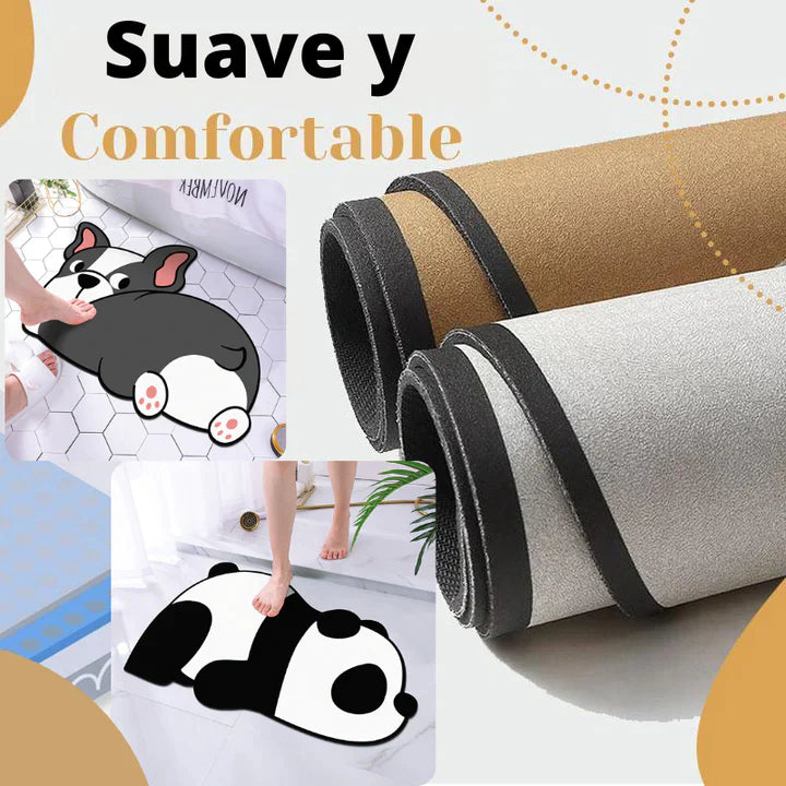 Alfombra de baño absorbente y antideslizante diseños animados