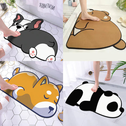 Alfombra de baño absorbente y antideslizante diseños animados