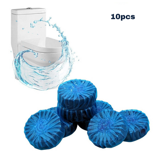 Kit 10 pastillas desinfectantes azul para inodoro limpieza automática sin mal olores