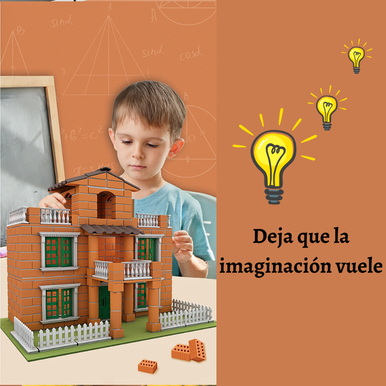 Juego de construcción educativo kit bloques de construcción mini arquitectura