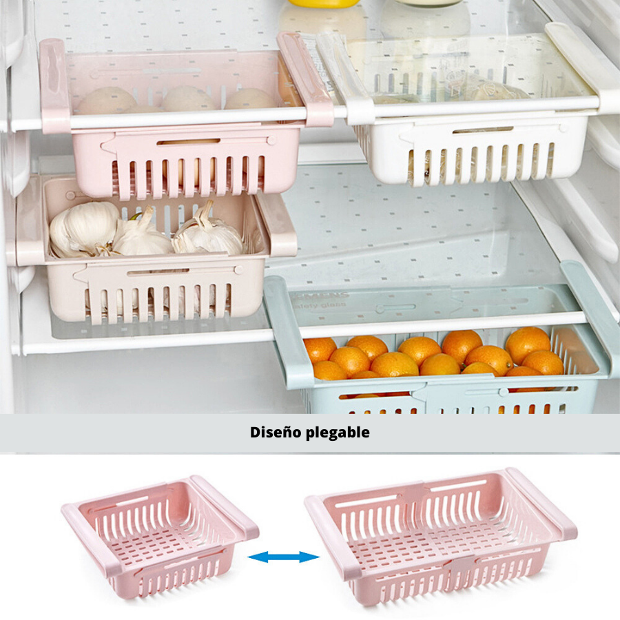 Cesta expandible organizadora para refrigeradora