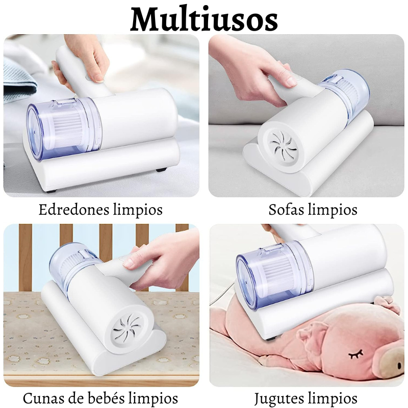 Mini aspiradora recargable luz ultravioleta antiácaros eco 50w