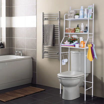 Estante repisa metálico para inodoro 150x45cm multifuncional altura ajustable baño