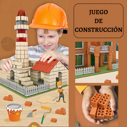 Juego de construcción educativo kit bloques de construcción mini arquitectura