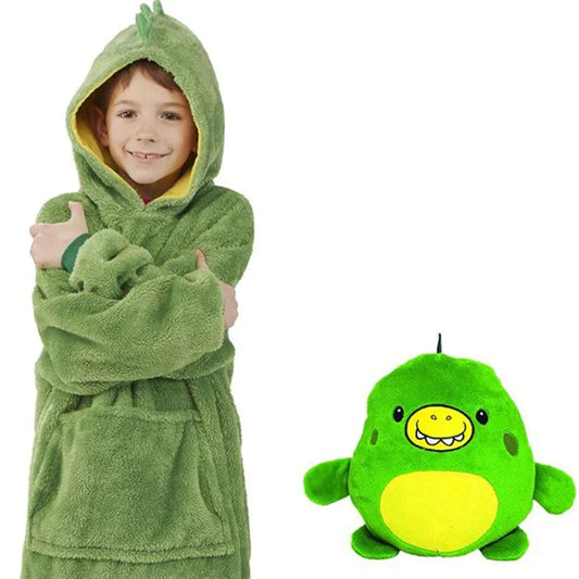 Peluche sudadera con capucha para bebé, niño y niña, manta cálida de forro polar