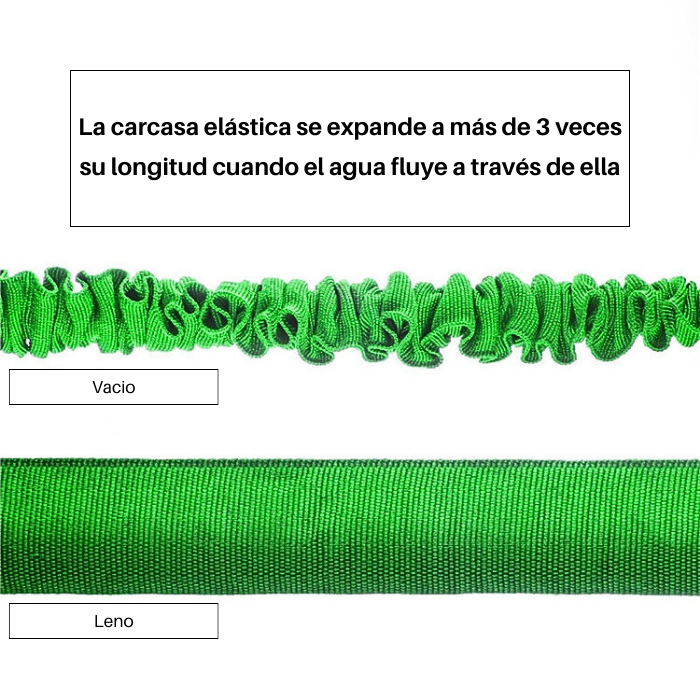 Manguera expansible 30 metros con pistola multichorros magic hose